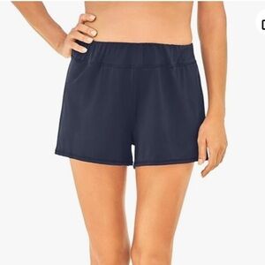 Swimsuits For All Navy Blue swim shorts with attached brief Size 26 New with tag